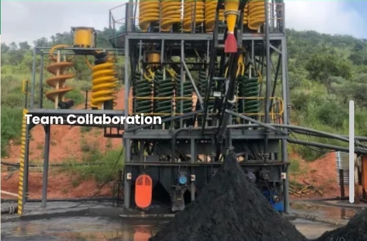 Chrome washplant with spiral separators beneficiating ore